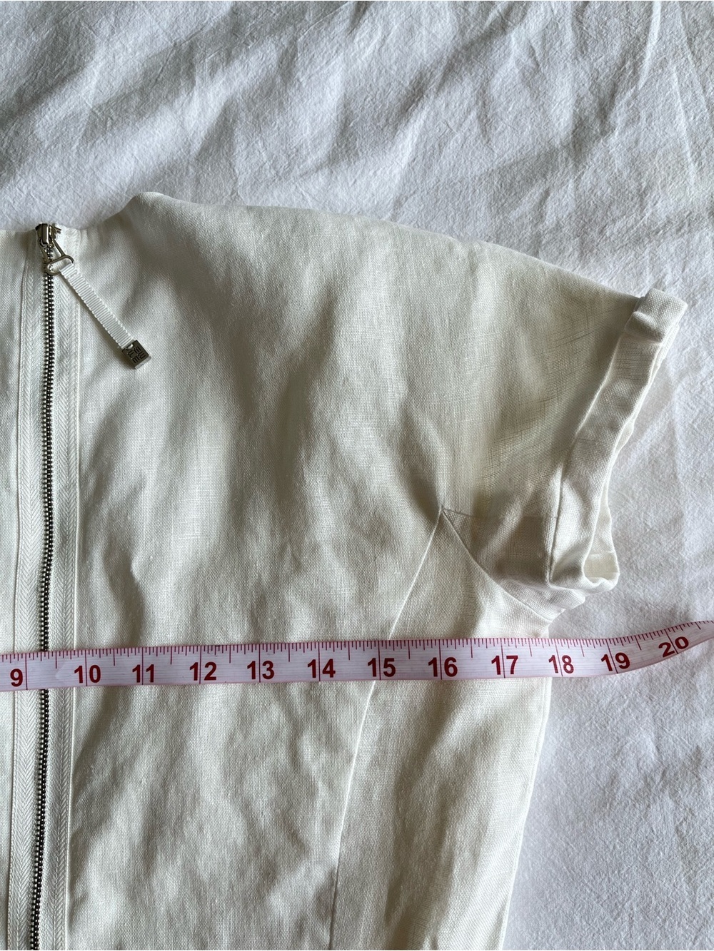 Sandra Angelozzi 100% Linen White Square Neck Dress Fully Lined EU 36 US 6 - Picture 7 of 16